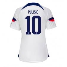 Forente Stater Christian Pulisic #10 Hjemmedrakt Kvinner VM 2022 Kortermet